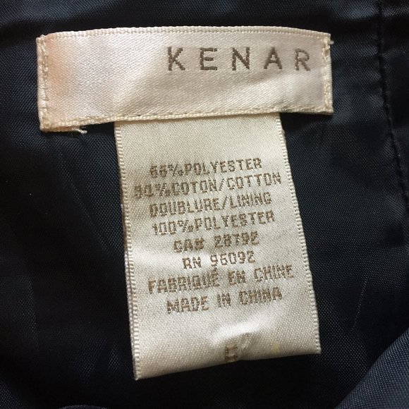 Kenar blue/grey pencil skirt w/ polka dots - size 6 - Picture 6 of 7